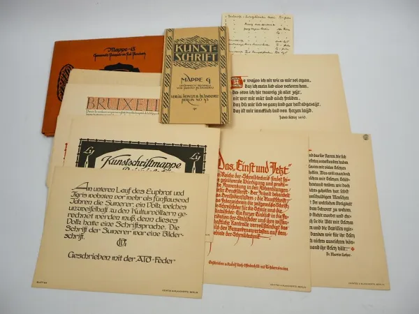 Kunstschrift Mappe G Gesammelte Beispiele von R. Blanckertz ca. 1920er Jahre