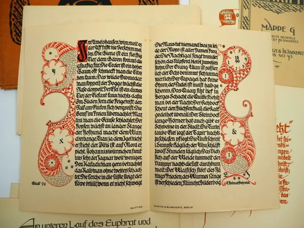 Kunstschrift Mappe G Gesammelte Beispiele von R. Blanckertz ca. 1920er Jahre