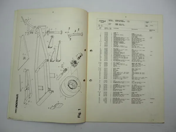 Kverneland 7510 - 7550 Bale Wrapper Ersatzteilliste Spare Parts List 1989