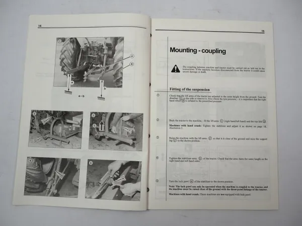 Kverneland Taarup 224 225 226 227 Disc Mower Operators Manual Spare Parts List