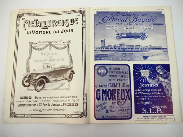 LA Vie Automobile Revue No 658 9. Mai 1914 La 26 HP Chevaux Metallurgique
