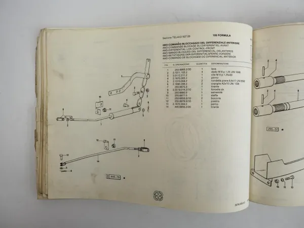 Lamborghini 105 Formula Ersatzteilkatalog Catalogo Ricambi Originale 1989