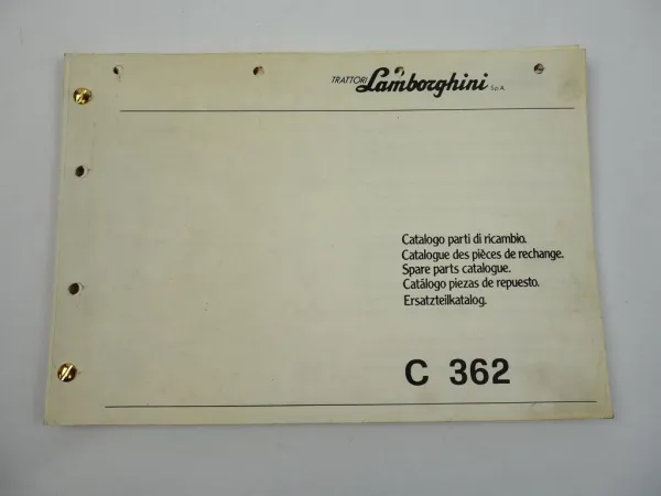 Lamborghini C362 Traktor Ersatzteilkatalog Catalogo Parti di Ricambio 1982
