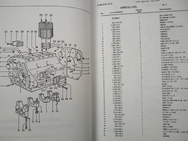 Lamborghini C503 C553 Schlepper Ersatzteilliste Catalogo Parti di Ricambio
