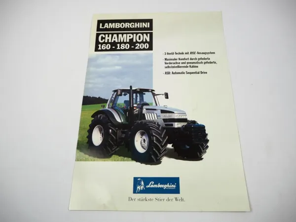 Lamborghini Champion 160 180 200 Traktor Technisches Datenblatt 11/1999