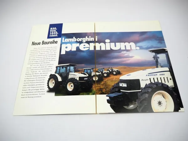 Lamborghini Premium 850 950 1050 1650 Traktor Prospekt Technische Daten 07/2000