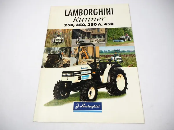 Lamborghini Runner 250 350 + A 450 Schlepper Prospekt Technische Daten 11/1995