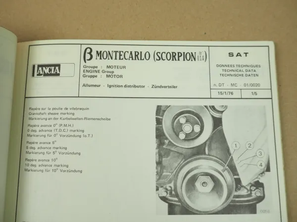 Lancia Beta Montecarlo Scorpion Technische Daten Technical Data 1977