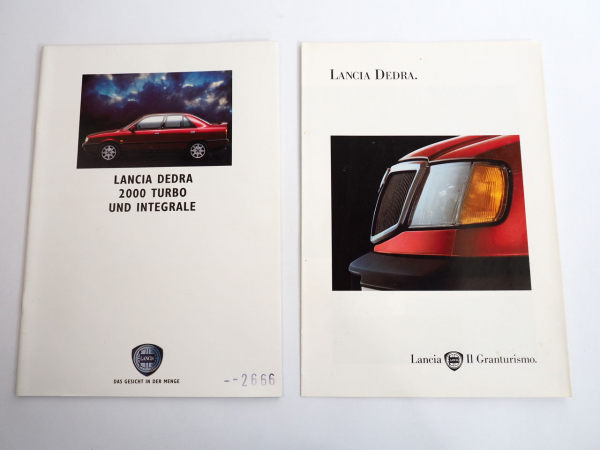 Lancia Dedra 2000 Turbo Integrale 2x Prospekt Technische Daten 1992/94