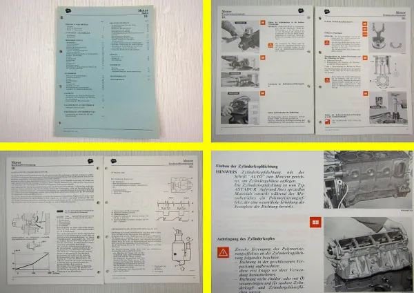 Lancia Delta 1.6 Motor Reparaturanleitung Überholung 1989 Werkstatthandbuch