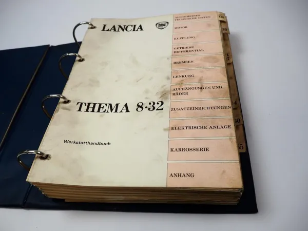 Lancia Thema 8.32 V8 Ferrari Motor Reparaturanleitung 1986-89 Werkstatthandbuch