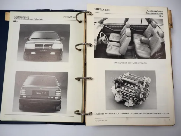 Lancia Thema 8.32 V8 Ferrari Motor Reparaturanleitung 1986-89 Werkstatthandbuch