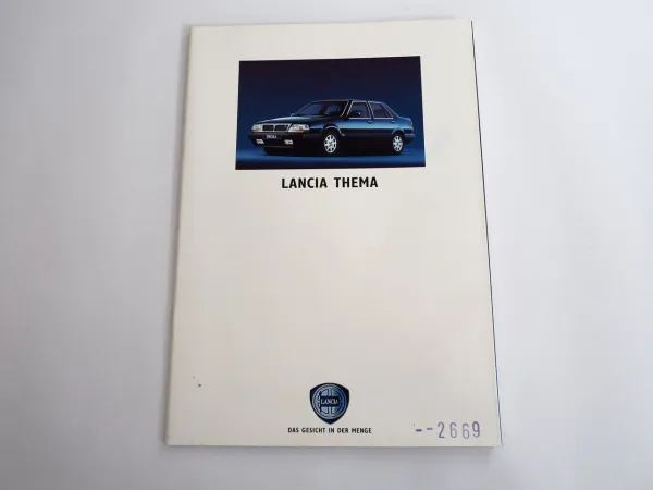 Lancia Thema Prospekt Technische Daten 1992