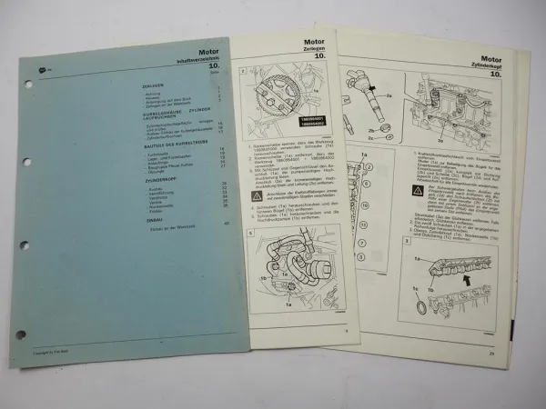 Lancia Zeta 2.0 JTD Dieselmotor DW10 RHZ Überholung Werkstatthandbuch 2000