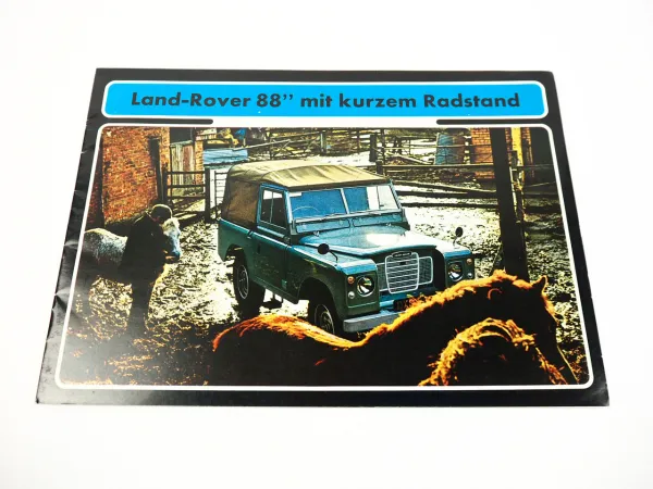 Land Rover 88 mit kurzem Radstand Prospekt ca. 1975