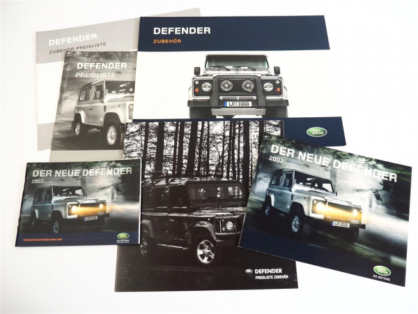 Land Rover Defender 90 110 130 2007 Prospekte Zubehör Programm Preisliste