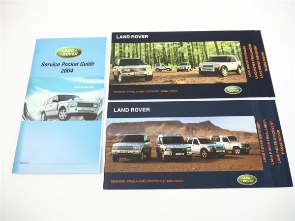 Land Rover Defender Freelander Discovery Range 2004 Pocket Guide techn Daten