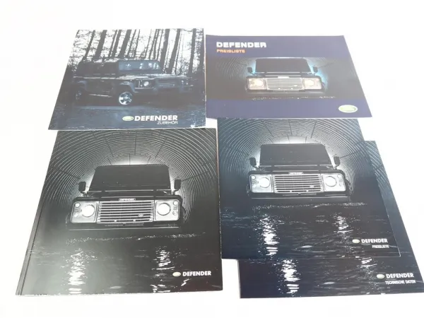 Land Rover Defender Prospekt Preisliste techn. Daten 2003 Zubehör Katalog 2005