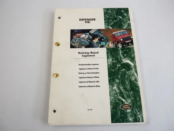 Land Rover Defender V8i Nachtrag zum Werkstatthandbuch 1998