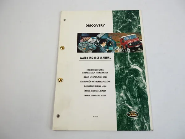 Land Rover Discovery Handbuch für Wassereinbruchschäden Werkstatthandbuch 1998