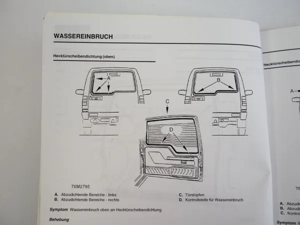 Land Rover Discovery Handbuch für Wassereinbruchschäden Werkstatthandbuch 1998