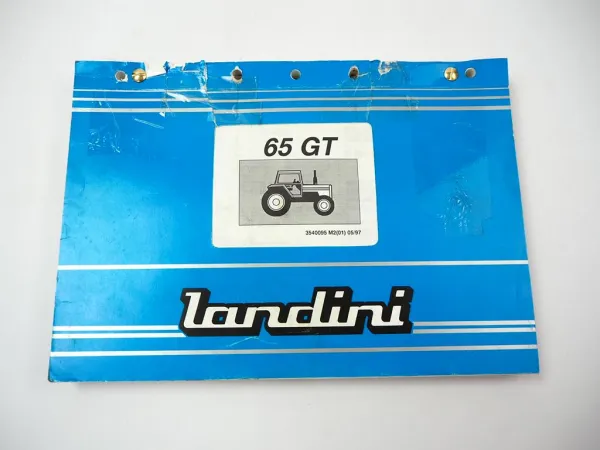 Landini 65 GT Schlepper Ersatzteilliste Pieces Rechange Pezzi Ricambio 1997