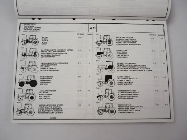 Landini Ghibli 100 Schlepper Ersatzteilliste Pieces Rechange Pezzi Ricambio 2000