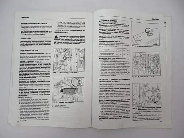 Landini Globus 50 60 70 Top Techno Schlepper Betriebsanleitung 1998
