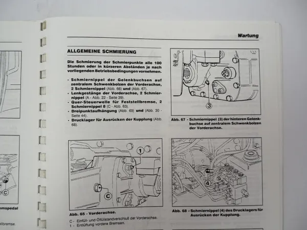 Landini Globus 70 Schlepper Betriebsanleitung Ersatzteilliste 1997