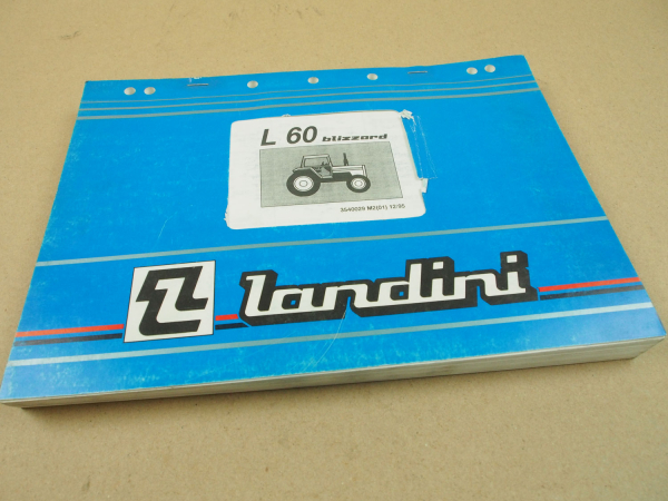 Landini L60 blizzard Schlepper Ersatzteilliste 1995 Pieces Rechange Ricambio