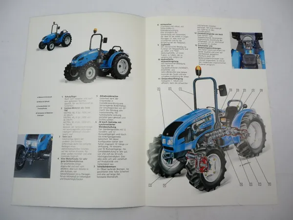 Landini Mistral 40 45 50 Kompakt Traktor Prospekt 1999