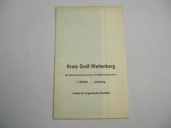 Landkarte Meßtischblatt Schlesien Kreis Groß Wartenberg