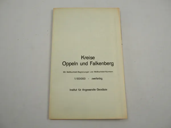 Landkarte Meßtischblatt Schlesien Kreis Oppeln und Falkenberg