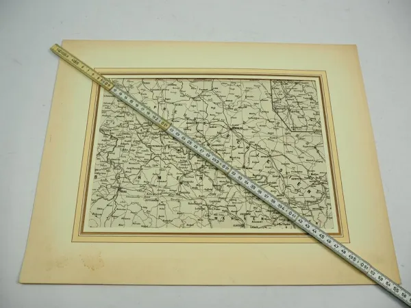 Landkarte Übersichtkarte Böhmen und Schlesien aus illustr. Zeitung 1866