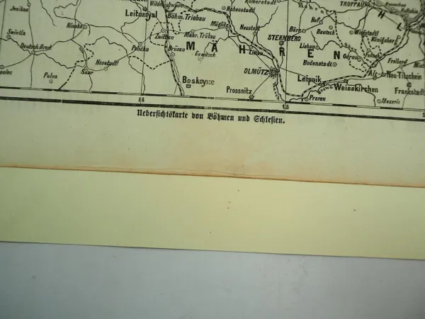 Landkarte Übersichtkarte Böhmen und Schlesien aus illustr. Zeitung 1866