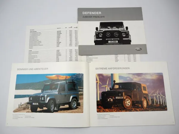 Landrover Defender TD5 bis BJ 2007 Zubehör Prospekt Preisliste 2006