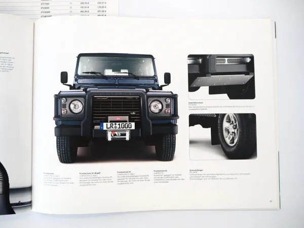 Landrover Defender TD5 bis BJ 2007 Zubehör Prospekt Preisliste 2006