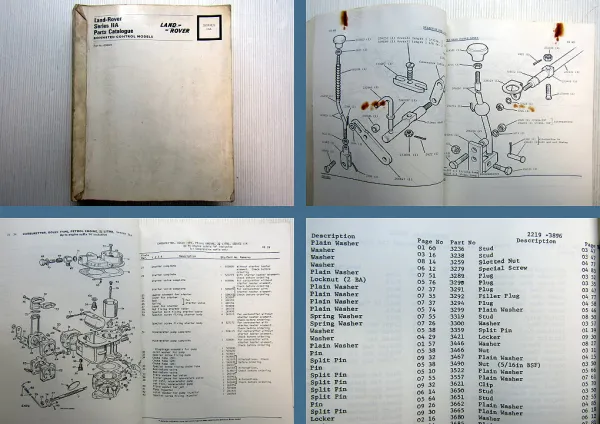 Landrover Land-Rover IIA Series 1972 Parts Catalogue Parts List Ersatzteilliste