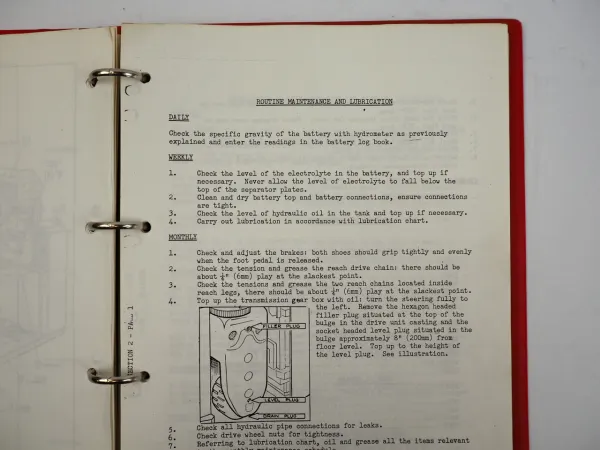 Lansing Bagnall FRES 2.1 Reach Fork Truck Operating Manual Parts List