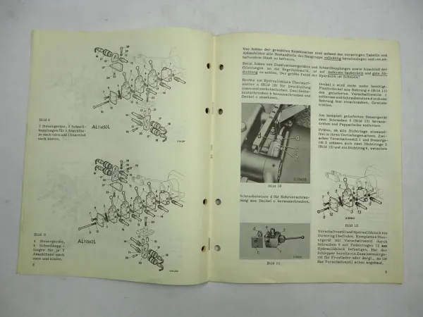 Lanz 300 500 Schlepper Hydraulik Steuergeräte Kupplungen Anbauanleitung 1961