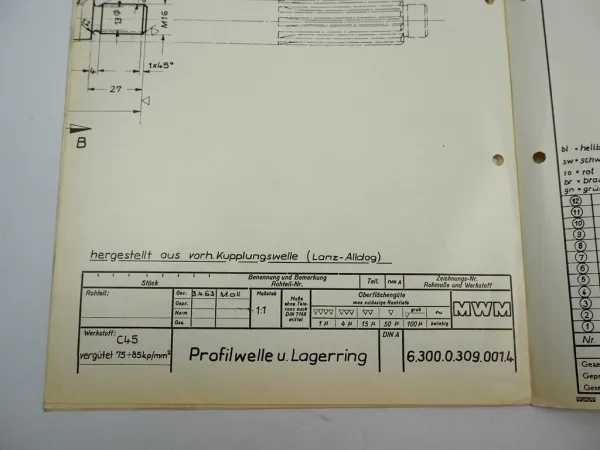 Lanz Alldog A1315 Geräteträger Einbauanleitung für Dieselmotor MWM AKD10Z 1962