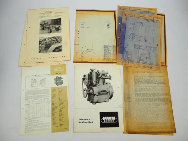 Lanz Alldog A1315 Geräteträger mit Dieselmotor MWM AKD10Z Foto Einbau ca. 1962