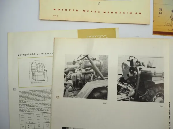 Lanz Alldog A1315 Geräteträger mit Dieselmotor MWM AKD10Z Foto Einbau ca. 1962