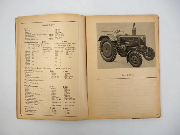 Lanz Bulldog D2416 D2816 Ersatzteilkatalog Ersatzteilliste 1955