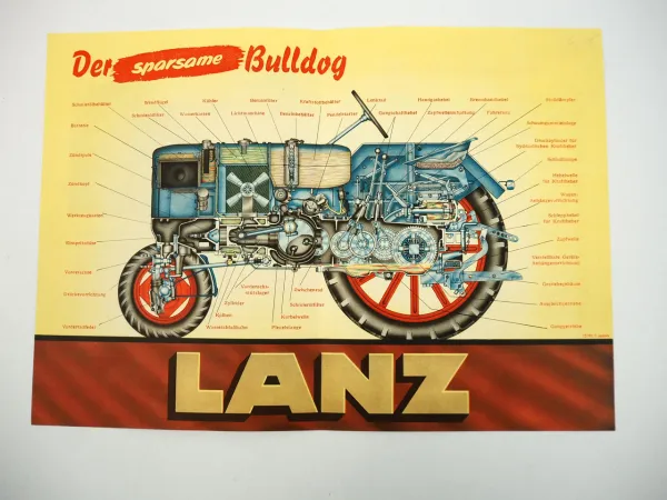 Lanz D 1706 2206 2806 3606 der sparsame Bulldog 17 - 36 PS Prospekt 1954