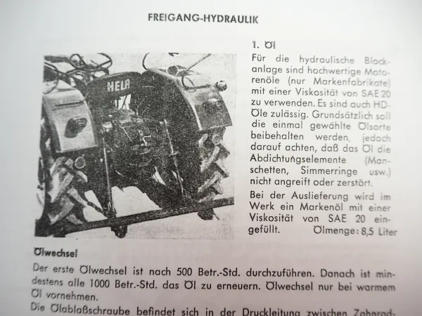 Lanz Hela D 527 532 Schlepper Betriebsanleitung Bedienung Traktor