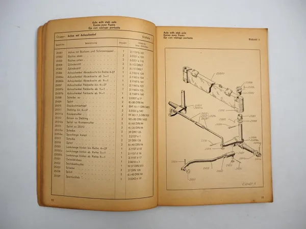Lanz MD195 Mähdrescher Original Ersatzteilliste 1955 deutsch