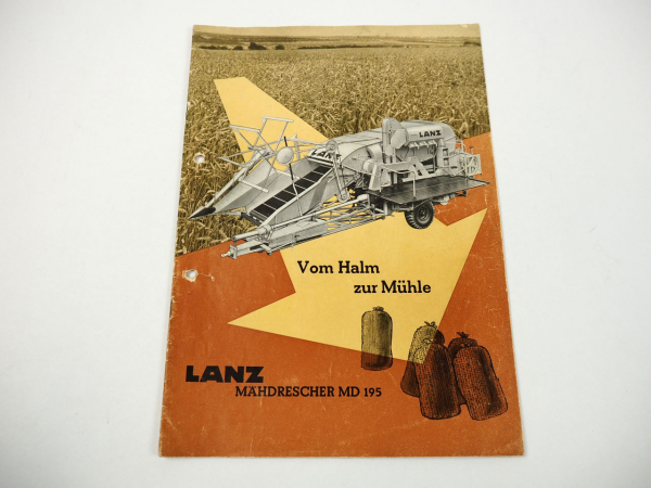 Lanz MD195 Mähdrescher Prospekt 1955