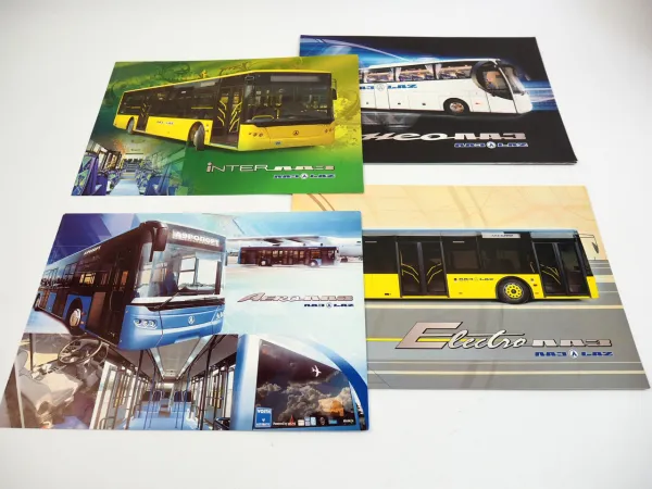 LAZ Omnibus AeroLaz InterLaz NeoLaz ElectroLaz 4x Prospekt 2000er Jahre Ukraine