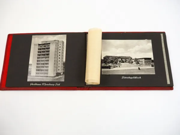 Leuna Fotoalbum für einen scheidenden Leuna Arbeiter ca. 1960 DDR
